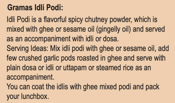 Gramas Idly Podi - Image 6