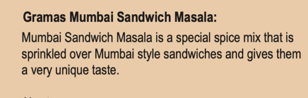 Gramas Mumbai Sandwich Masala - Image 5