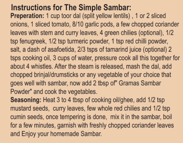 Gramas Sambar Powder - Image 5