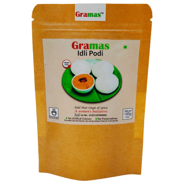 Gramas Idly Podi+ Sambar Powder+ Rasam Powder 300gms (100gm x 3) - Image 2