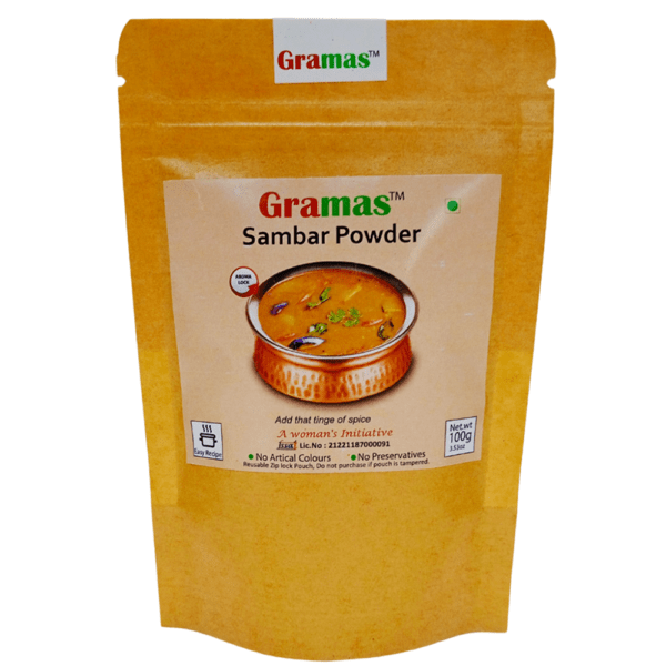 Gramas Idly Podi+ Sambar Powder+ Rasam Powder 300gms (100gm x 3) - Image 4